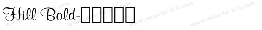 Hill Bold字体转换